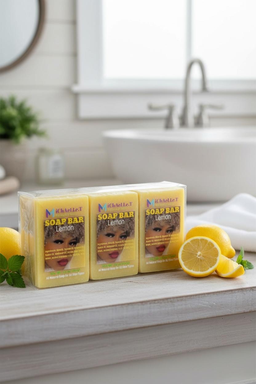 PREMIUM HANDMADE LEMON SOAP BAR